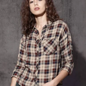 Roadster Women's Checked Relaxed Boxy Fit Casual Shirt